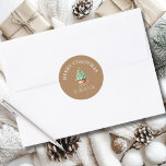 vrolijk kerstfeest! Cupcake-Christmas-Tree Ronde Sticker<br><div class="desc">Klantspecifiek "Vrolijk kerstfeest!" Cupcake-Christmas-Tree Classic Ronde Sticker</div>