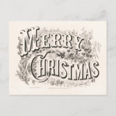 vrolijk kerstfeest | Currier & Ives Briefkaart (Voorkant)