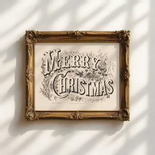 vrolijk kerstfeest   Currier & Ives Poster