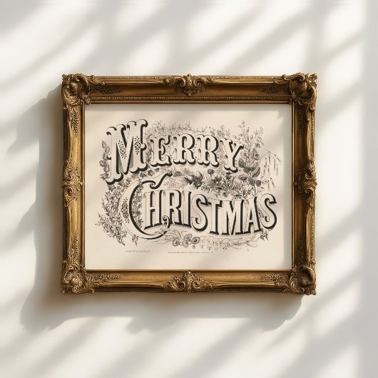 vrolijk kerstfeest | Currier & Ives Poster