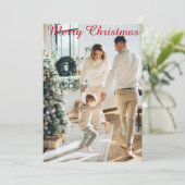 Vrolijk Kerstfeest custom afbeelding Flat Holiday Feestdagenkaart (Staand voorkant)