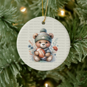 Vrolijk Kerstfeest Custom Beer met Foto Keramisch Ornament