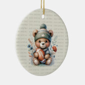 Vrolijk Kerstfeest Custom Beer met Foto Keramisch Ornament (Rechts)