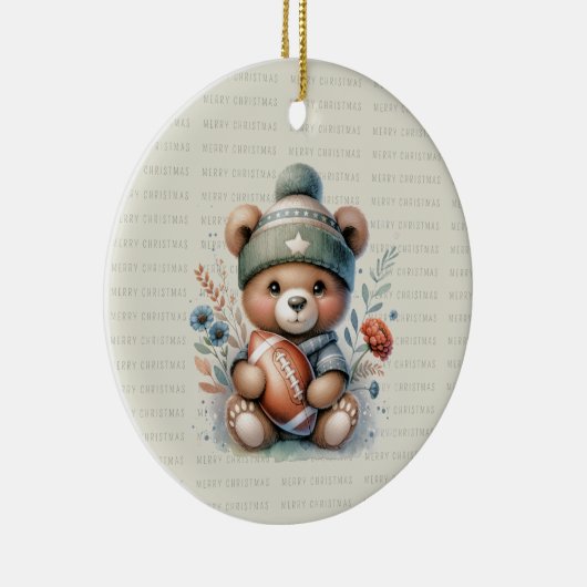 Vrolijk Kerstfeest Custom Beer met Foto Keramisch Ornament (Rechts)