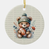 Vrolijk Kerstfeest Custom Beer met Foto Keramisch Ornament (Voorkant)