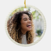 Vrolijk Kerstfeest Custom Beer met Foto Keramisch Ornament (Achterkant)