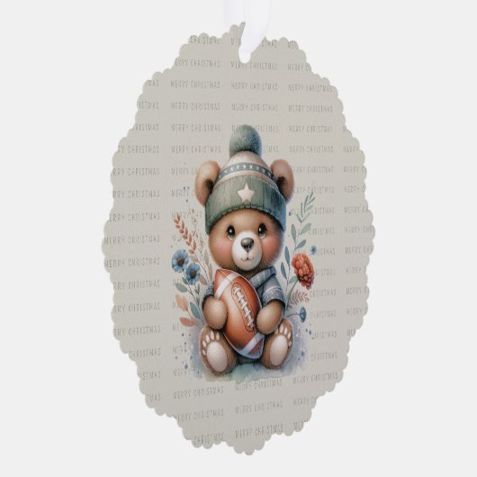 Vrolijk Kerstfeest Custom Beer met Foto Ornament Kaart (Rechts)