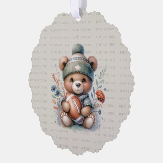 Vrolijk Kerstfeest Custom Beer met Foto Ornament Kaart (Links)