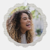 Vrolijk Kerstfeest Custom Beer met Foto Ornament Kaart (Achterkant)