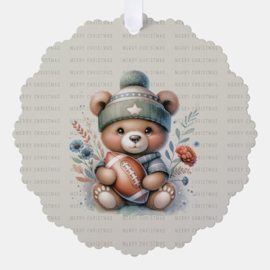 Vrolijk Kerstfeest Custom Beer met Foto Ornament Kaart (Voorkant)