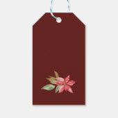 Vrolijk Kerstfeest Custom Family Golden Greenery Cadeaulabel (Achterkant)