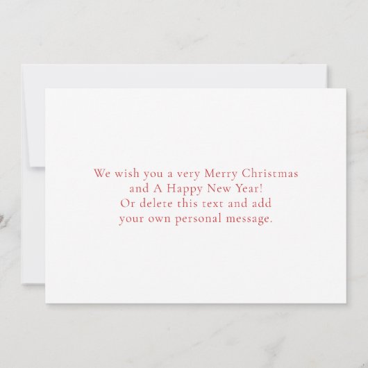 Vrolijk Kerstfeest Custom Family Photo Holiday Kaa Bedankkaart (Achterkant)