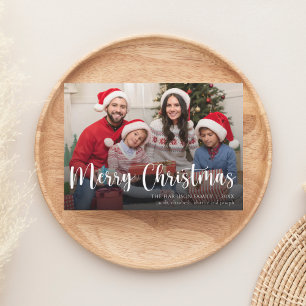 Vrolijk Kerstfeest Custom Family Photo Holiday Kaa Bedankkaart