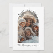 Vrolijk Kerstfeest Custom Family Photo Holiday Kaa Feestdagenkaart (Voorkant)