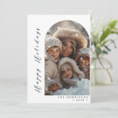 Vrolijk Kerstfeest Custom Family Photo Holiday Kaa Feestdagenkaart (Staand voorkant)