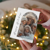 Vrolijk Kerstfeest Custom Family Photo Holiday Kaa Feestdagenkaart