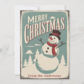  Vrolijk Kerstfeest Custom Flat Holiday Kaart (Voorkant)