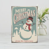  Vrolijk Kerstfeest Custom Flat Holiday Kaart (Staand voorkant)