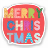 Vrolijk Kerstfeest Custom – Holiday Fun Sticker (Voorkant)