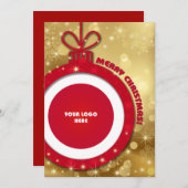 Vrolijk kerstfeest. Custom Logo Corporate Kaart (Voorkant / Achterkant)