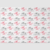 Vrolijk Kerstfeest Custom Monogram Initialen Xmas Tissuepapier (Voorkant)