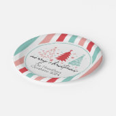 Vrolijk Kerstfeest Custom Paper Borden Papieren Bordje (Gekanteld)