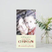 Vrolijk Kerstfeest Custom Photo Card Feestdagenkaart (Staand voorkant)