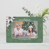 Vrolijk Kerstfeest Custom Photo Flat Holiday Kaart (Staand voorkant)