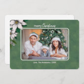 Vrolijk Kerstfeest Custom Photo Flat Holiday Kaart (Voorkant / Achterkant)