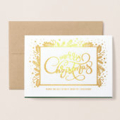 Vrolijk kerstfeest. Custom Photo Luxury Real Folie Kaarten (Voorkant met envelop)