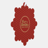 Vrolijk Kerstfeest Custom Text Paper Ornament Kaar (Rechts)