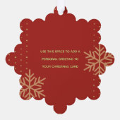 Vrolijk Kerstfeest Custom Text Paper Ornament Kaar Kaart (Achterkant)