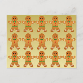 Vrolijk kerstfeest, Cute Gingerbrood Men - Faux Go Feestdagenkaart