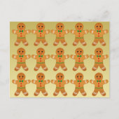 Vrolijk kerstfeest, Cute Gingerbrood Men - Faux Go Feestdagenkaart (Voorkant)