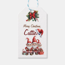 Vrolijk kerstfeest, Cuttie!  Cadeaulabel