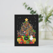 Vrolijk kerstfeest Dachshund-kerstboom Briefkaart (Staand voorkant)
