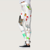Vrolijk kerstfeest Dachshund Santa Hat Lights Xmas Leggings (Links)