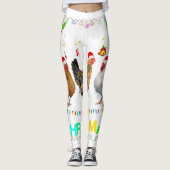 Vrolijk kerstfeest Dachshund Santa Hat Lights Xmas Leggings (Voorkant)