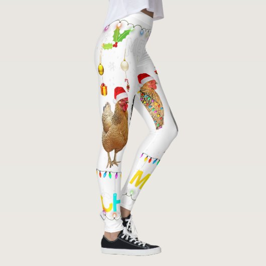 Vrolijk kerstfeest Dachshund Santa Hat Lights Xmas Leggings (Rechts)