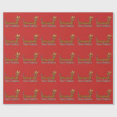 Vrolijk kerstfeest Dachshund Wearing Antlers Cadeaupapier (Vlak)
