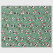 Vrolijk Kerstfeest Dalmatische Honden Cadeaupapier (Vlak)