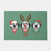 Vrolijk Kerstfeest Dalmatische Honden Deurmat (Voorkant)