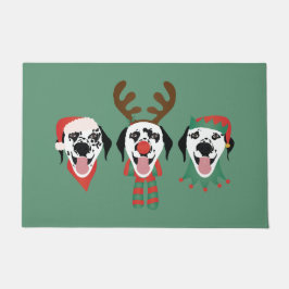 Vrolijk Kerstfeest Dalmatische Honden Deurmat