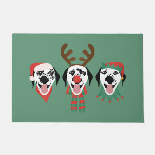 Vrolijk Kerstfeest Dalmatische Honden Deurmat