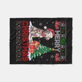Vrolijk Kerstfeest Dalmatische Hondenliefhebber Fa Fleece Deken (Voorkant (Horizontaal))