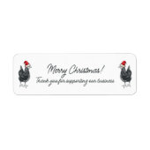 vrolijk kerstfeest | Dank u | Ei Kartonetiket Etiket (Voorkant)