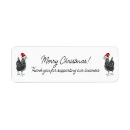 vrolijk kerstfeest | Dank u | Ei Kartonetiket Etiket