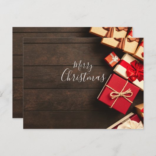 Vrolijk kerstfeest Dank u voor zakelijke kaarten (Voorkant / Achterkant)