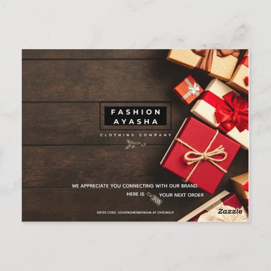 Vrolijk kerstfeest Dank u voor zakelijke kaarten (Achterkant)