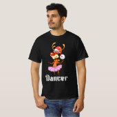 Vrolijk Kerstfeest Dansen Rendier Schattige Herten T-shirt (Voorkant volledig)